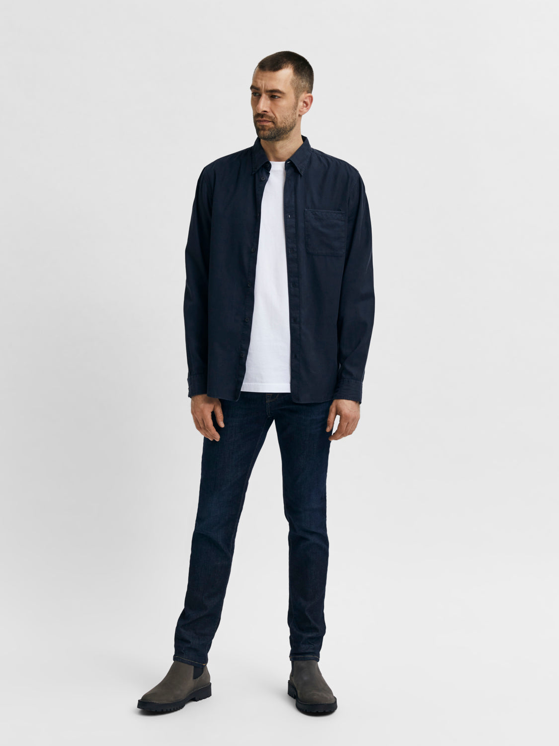 SELECTED HOMME - SLIM-LEON 6291 Jeans - Dark Blue Denim